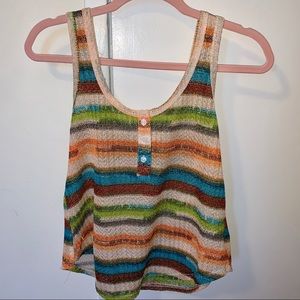 Liberty Love Striped Flowy Tank Top